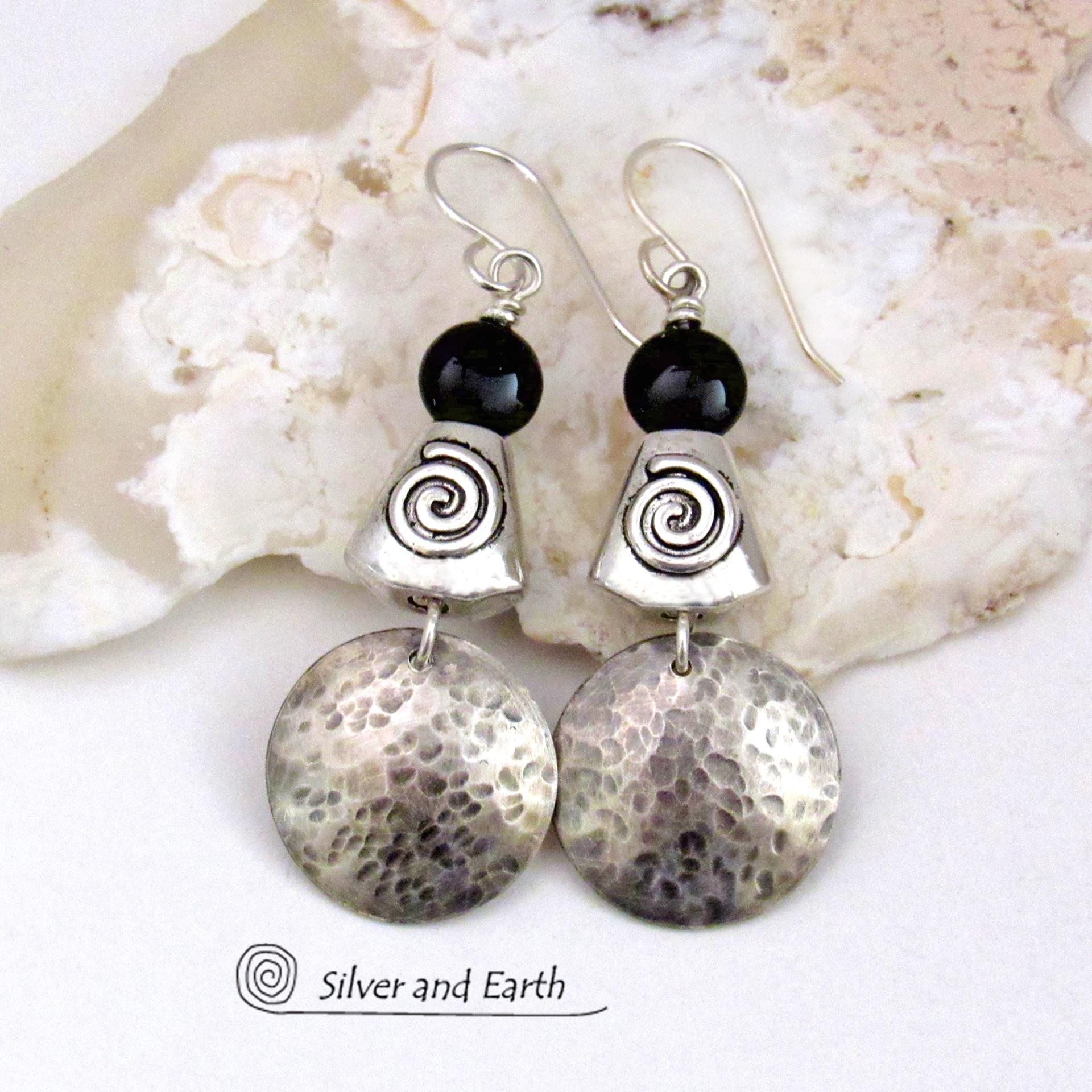 Stone deals silver earrings